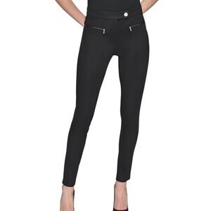 Karl Lagerfeld Women’s Zip Pocket Ankle Ponte Pants Black Size 4